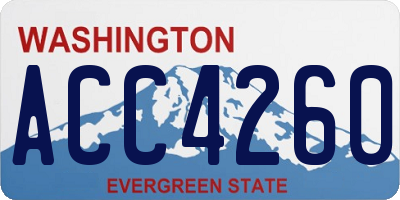 WA license plate ACC4260