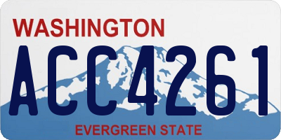 WA license plate ACC4261