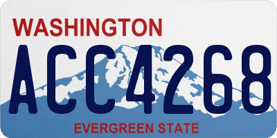 WA license plate ACC4268