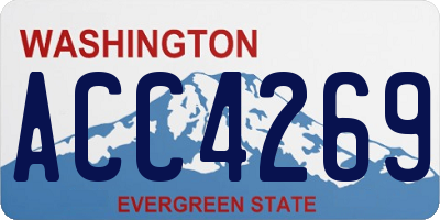 WA license plate ACC4269