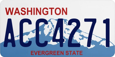 WA license plate ACC4271