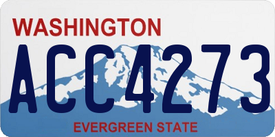 WA license plate ACC4273