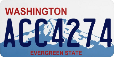 WA license plate ACC4274