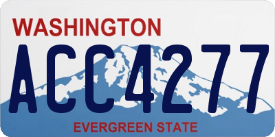 WA license plate ACC4277