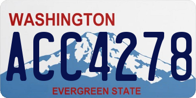 WA license plate ACC4278