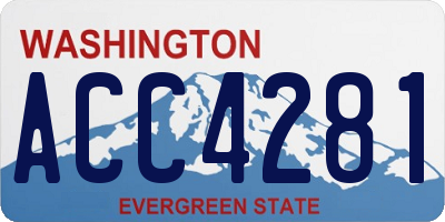 WA license plate ACC4281