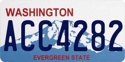 WA license plate ACC4282