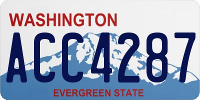 WA license plate ACC4287