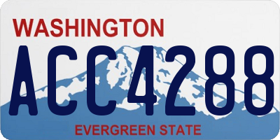 WA license plate ACC4288