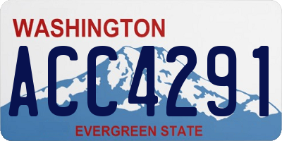 WA license plate ACC4291
