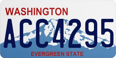 WA license plate ACC4295