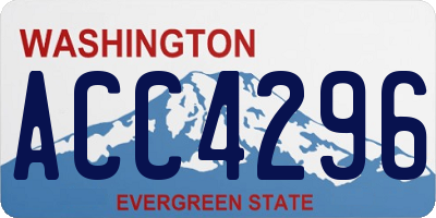 WA license plate ACC4296