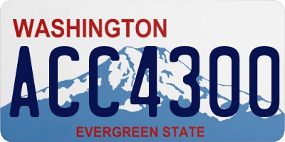 WA license plate ACC4300