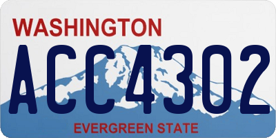 WA license plate ACC4302