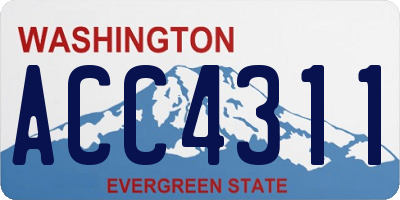 WA license plate ACC4311