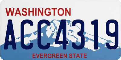 WA license plate ACC4319