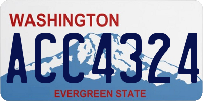 WA license plate ACC4324