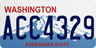 WA license plate ACC4329