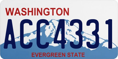 WA license plate ACC4331