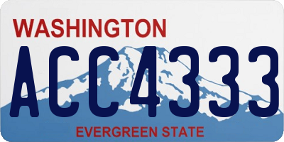 WA license plate ACC4333