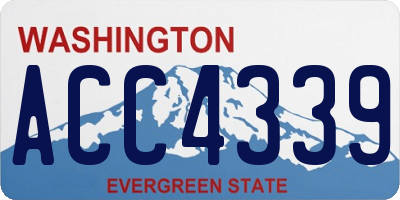 WA license plate ACC4339