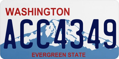 WA license plate ACC4349