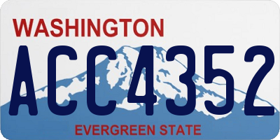 WA license plate ACC4352