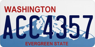 WA license plate ACC4357