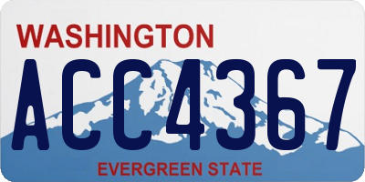 WA license plate ACC4367