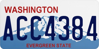 WA license plate ACC4384