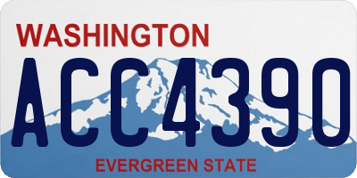 WA license plate ACC4390