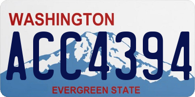 WA license plate ACC4394