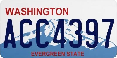 WA license plate ACC4397