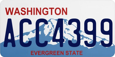 WA license plate ACC4399