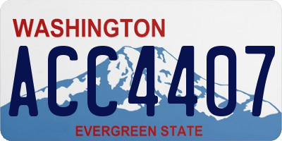 WA license plate ACC4407