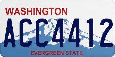 WA license plate ACC4412