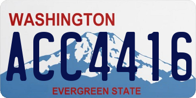 WA license plate ACC4416