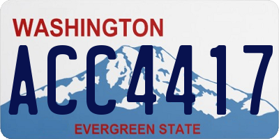 WA license plate ACC4417