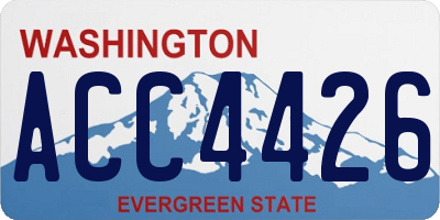 WA license plate ACC4426