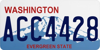 WA license plate ACC4428
