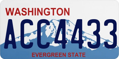 WA license plate ACC4433