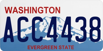 WA license plate ACC4438