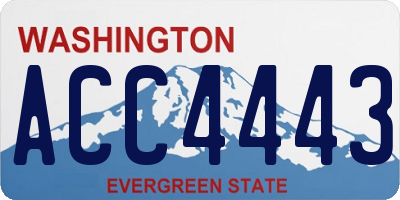 WA license plate ACC4443