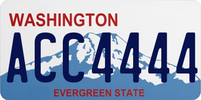 WA license plate ACC4444