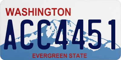 WA license plate ACC4451
