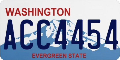 WA license plate ACC4454