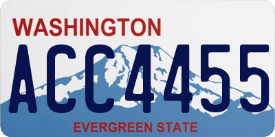 WA license plate ACC4455