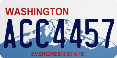 WA license plate ACC4457