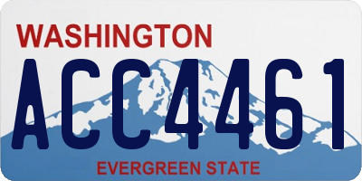 WA license plate ACC4461