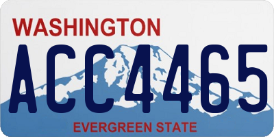 WA license plate ACC4465
